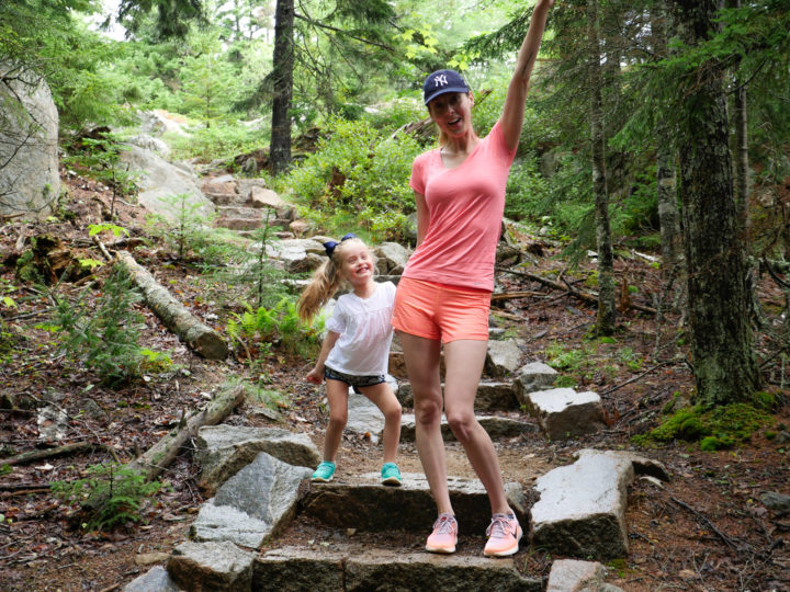 Eva Amurri Martino and her daughter Marlowe go on a hike in Bar Harbor, ME.