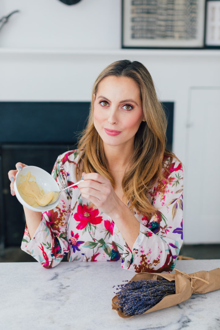 Blogger Eva Amurri shares a DIY raw honey and lavender face mask that you can make at home