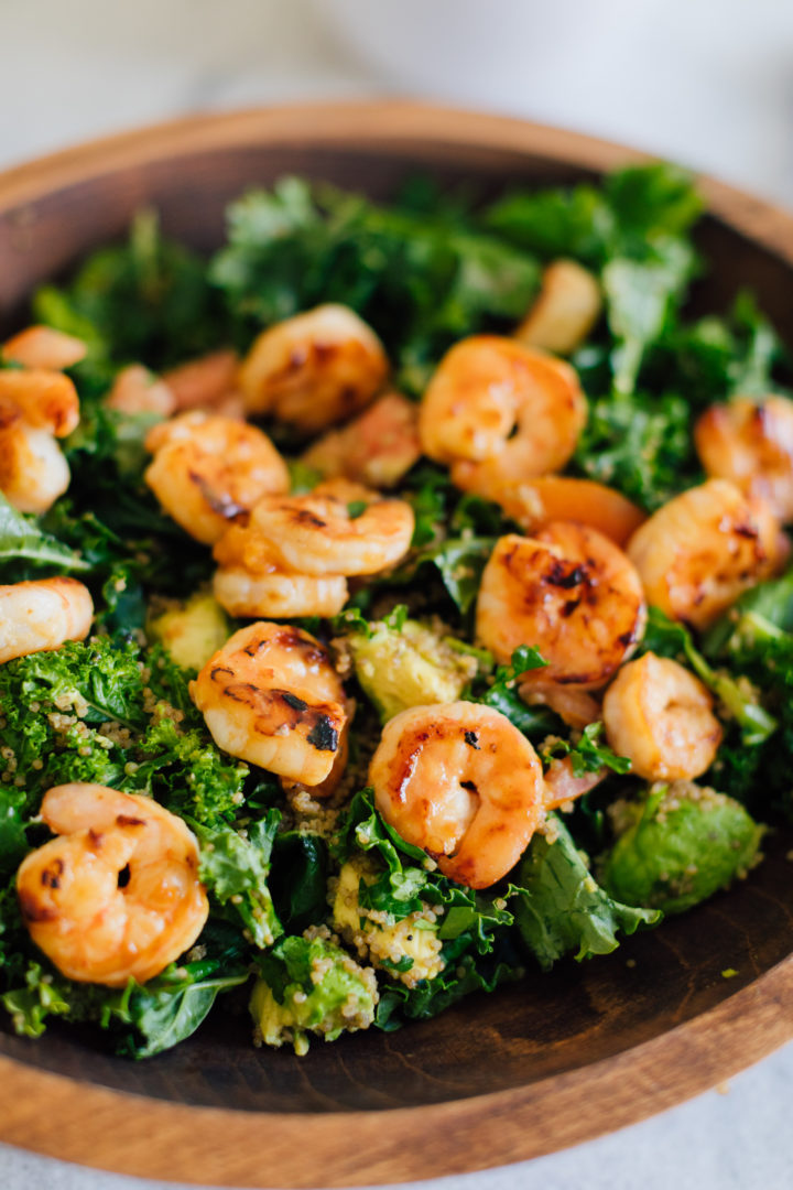 Blogger Eva Amurri shares her Apricot-Glazed Shrimp & Quinoa Salad Recipe