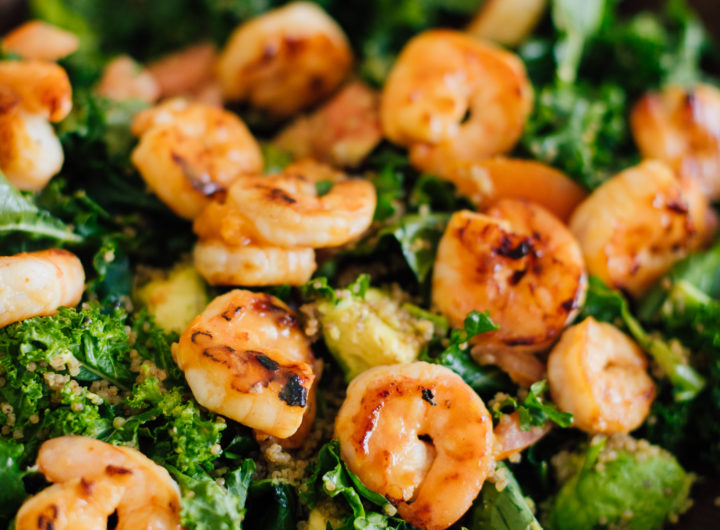 Blogger Eva Amurri shares her Apricot-Glazed Shrimp & Quinoa Salad Recipe