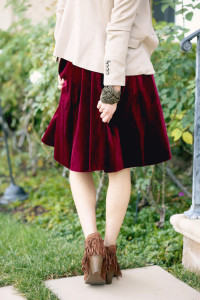 3 Ways: The Velvet Pleated Skirt - Happily Eva After
