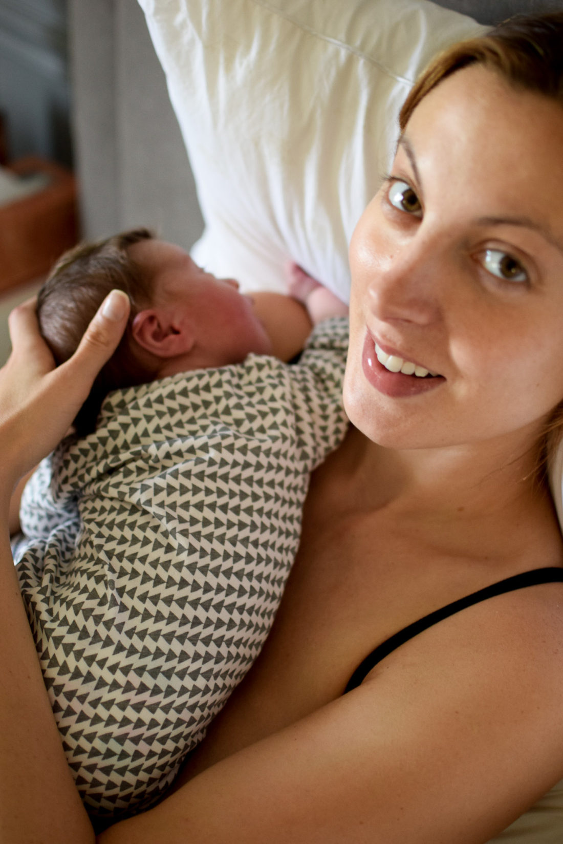 Eva Amurri Martino with newborn daughter Marlowe Martino