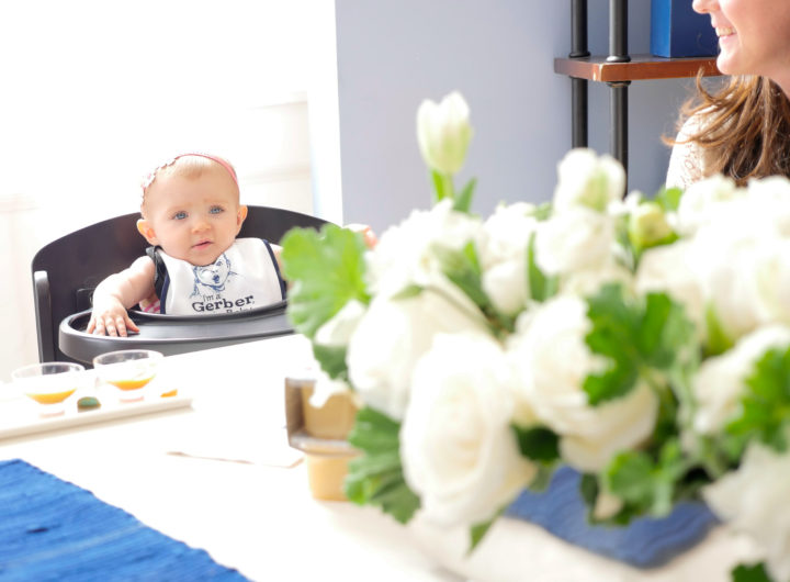 Sitting around the taste testing table at the Gerber Babies event in NYC where a baby tested out new Gerber flavors, as photographed by Eva Amurri Martino for lifestyle blog Happily Eva After