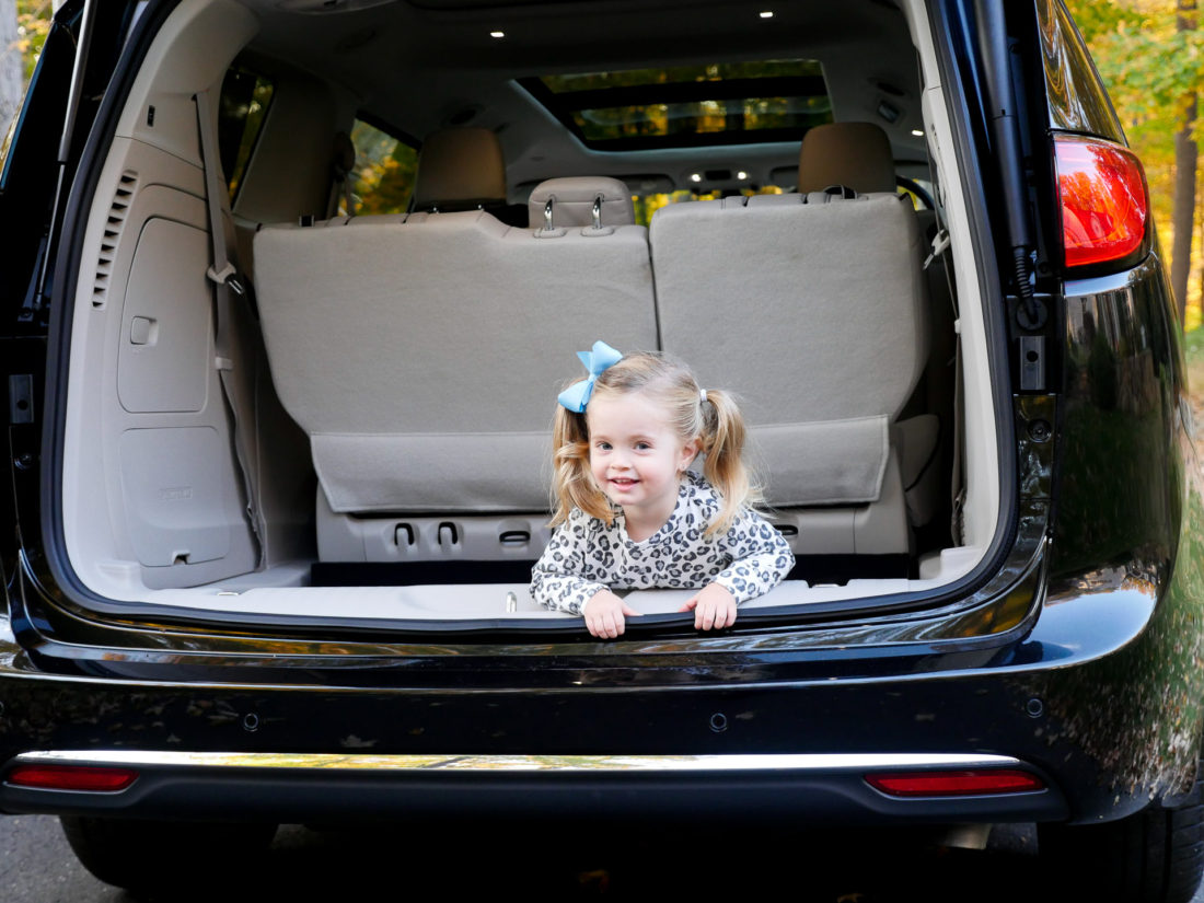 Marlowe Martino hiding in the trunk of the Chrysler Pacifica