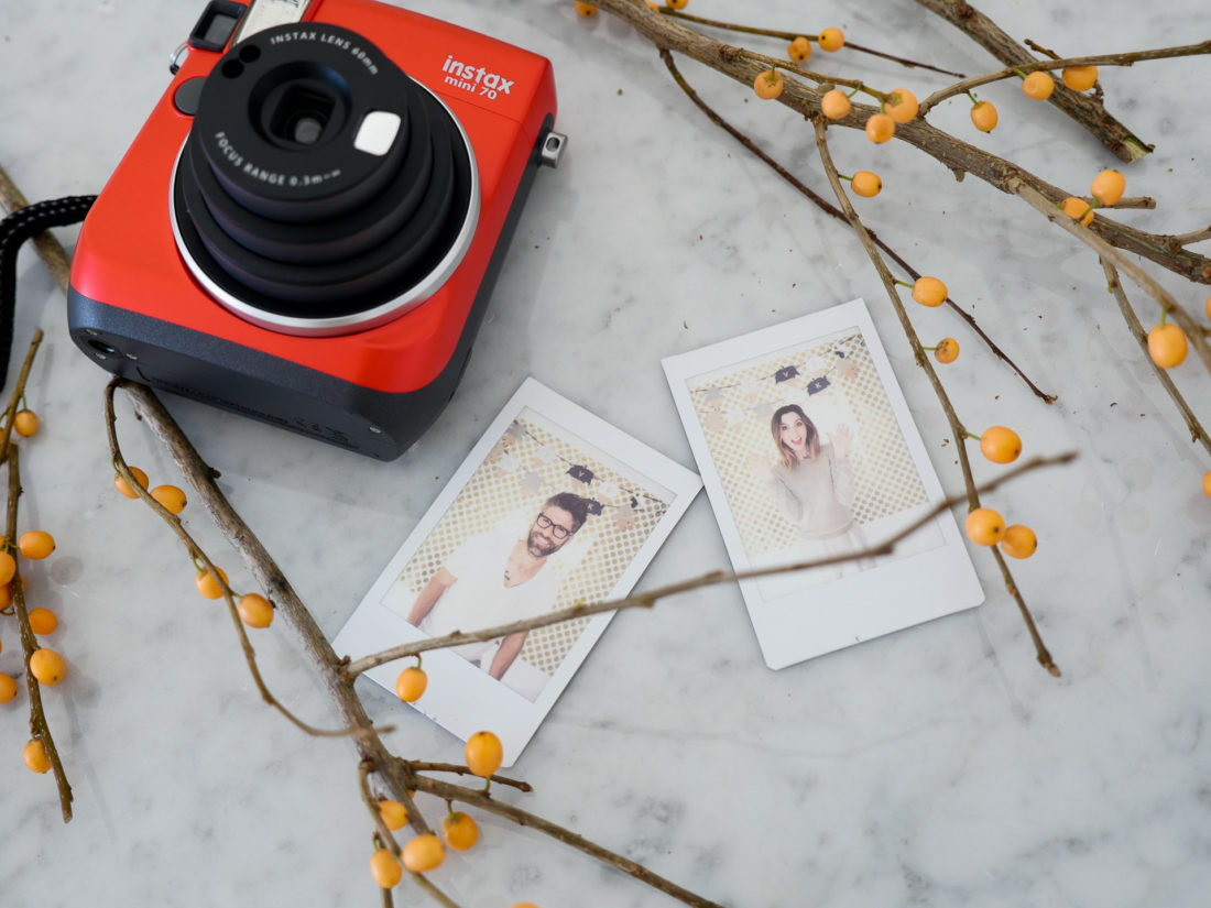 Instax mini photos of Eva Amurri Martino and Kyle Martino