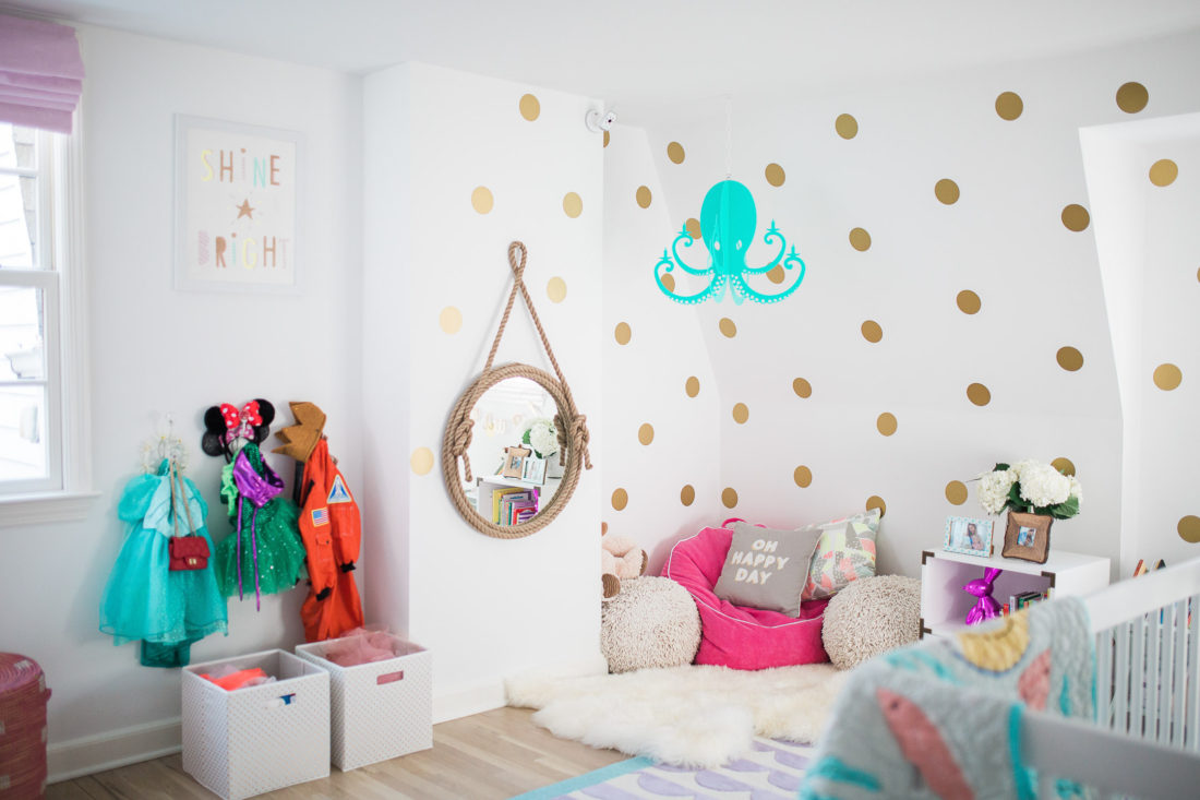 Marlowe Martino's bedroom, as designed by her mother Eva Amurri Martino of lifestyle and motherhood blog Happily Eva After
