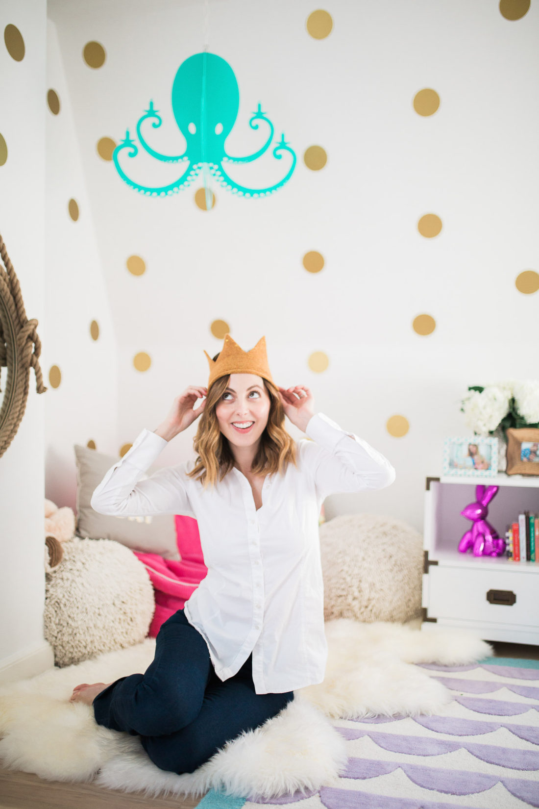 Eva Amurri Martino pictured in the room she designed for her daughter Marlowe in their connecticut home