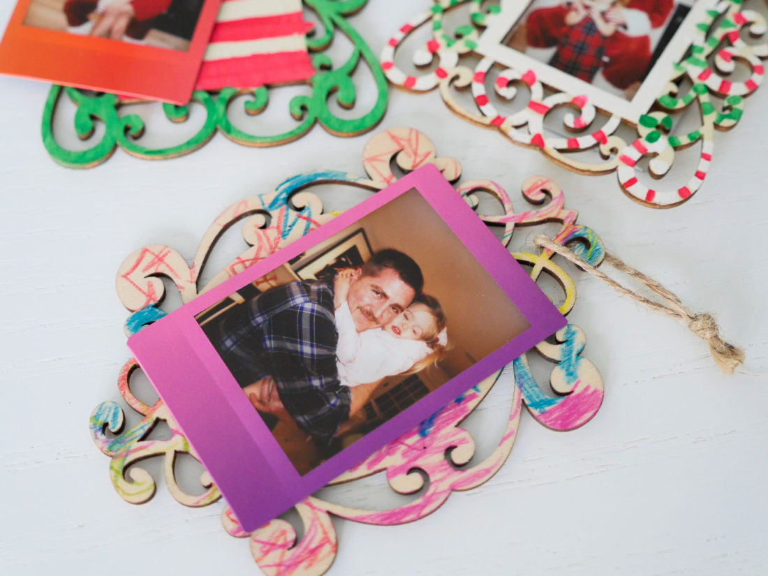 Eva Amurri Martino crafts Holiday Photo Ornaments using the instax Mini 70 Instant camera
