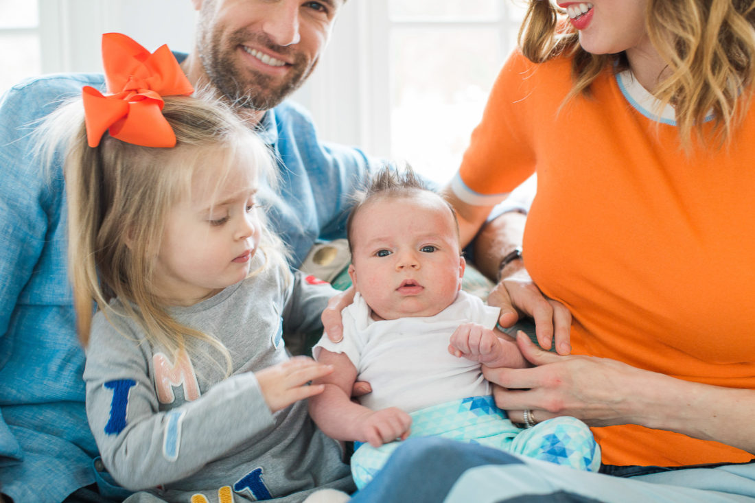 Marlowe and Major Martino pose together with their parents