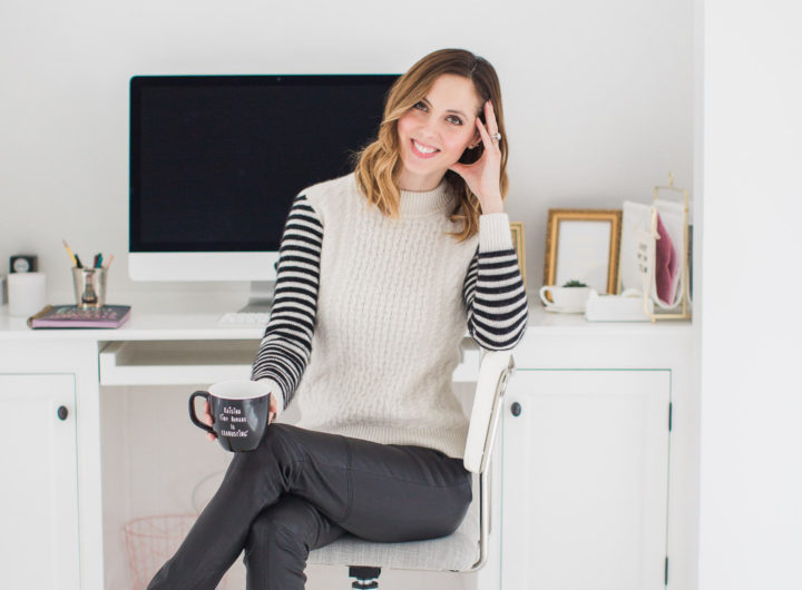 Lifestyle blogger Eva Amurri Martino is pictured in her studio