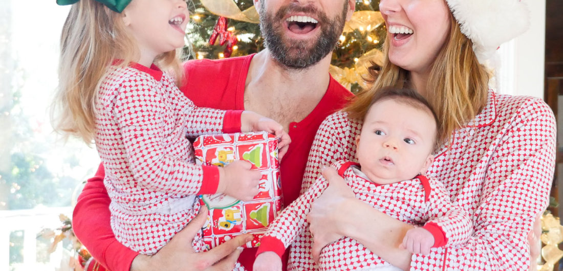 Eva Amurri Martino and her family celebrate the Christmas Holiday in matching pajamas