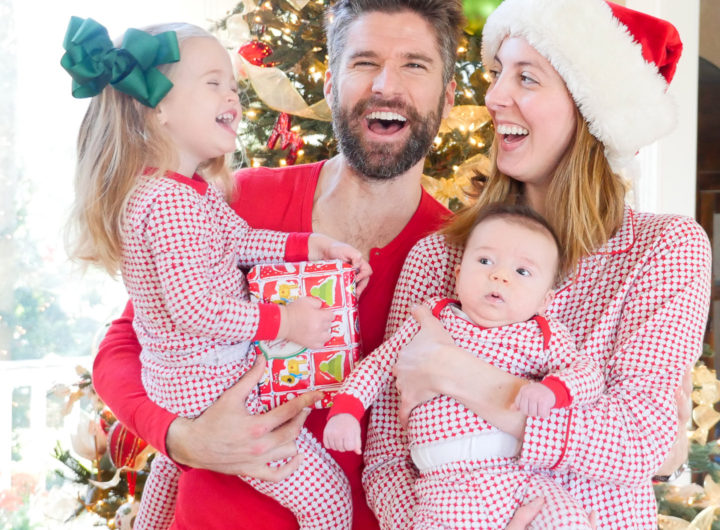 Eva Amurri Martino and her family celebrate the Christmas Holiday in matching pajamas