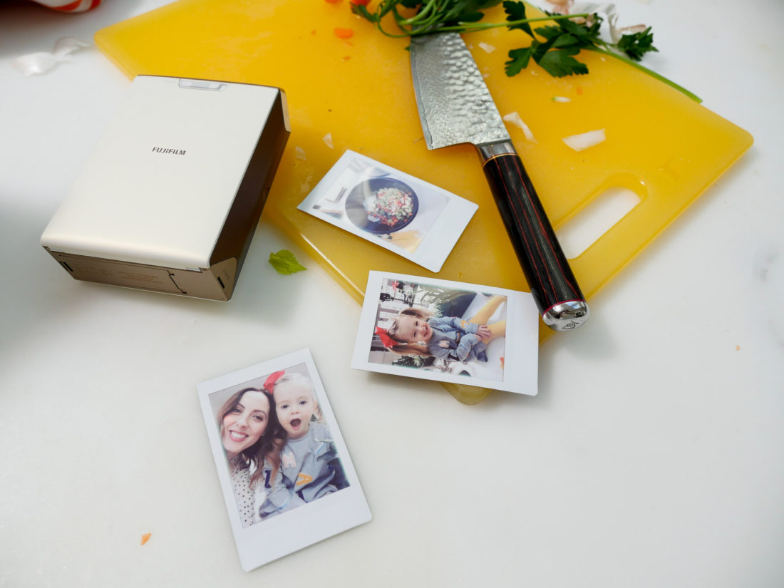 Eva Amurri Martino documents her chicken soup cooking experience with daughter Marlowe using the Fujifilm instax mini 70 instant film