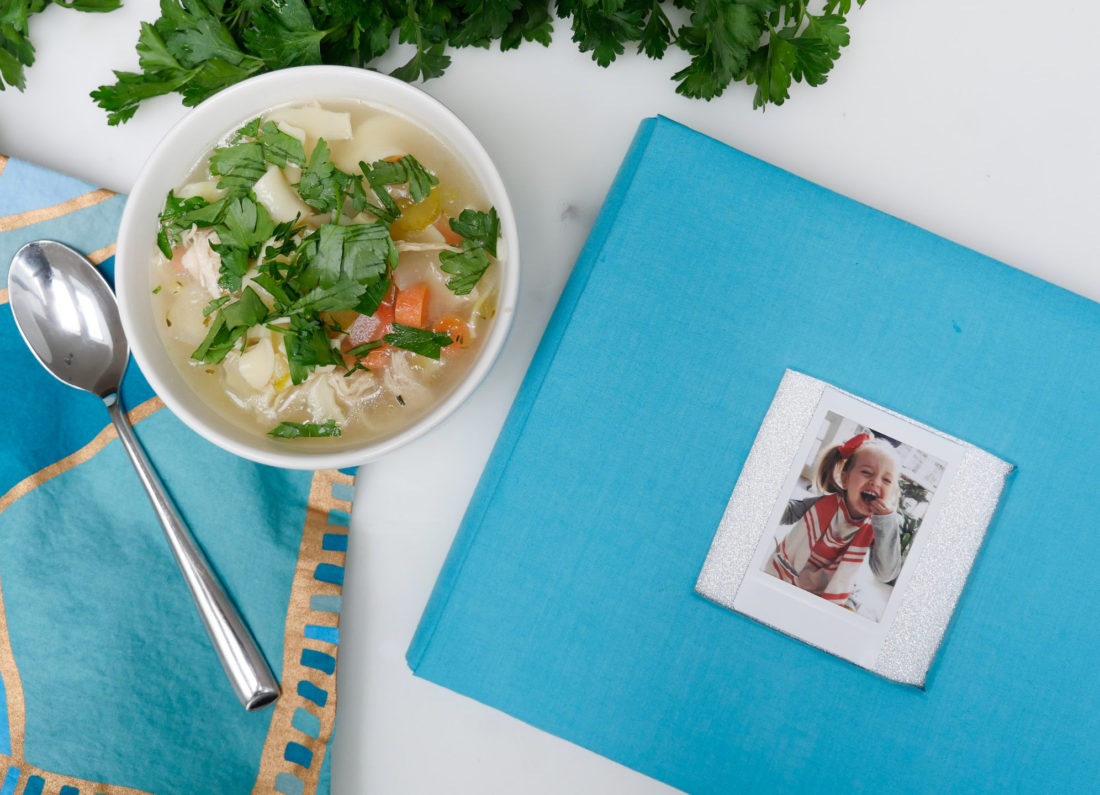 Eva Amurri Martino documents her chicken soup cooking experience with daughter Marlowe using the Fujifilm instax mini 70 instant film