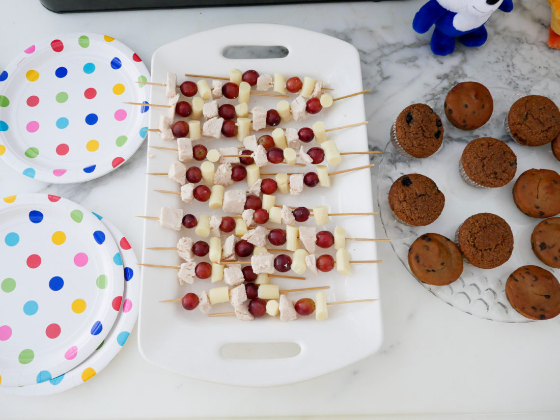 Food selections at Eva Amurri Martino's kids party for the season premiere of Ruff-Ruff, Tweet and Dave