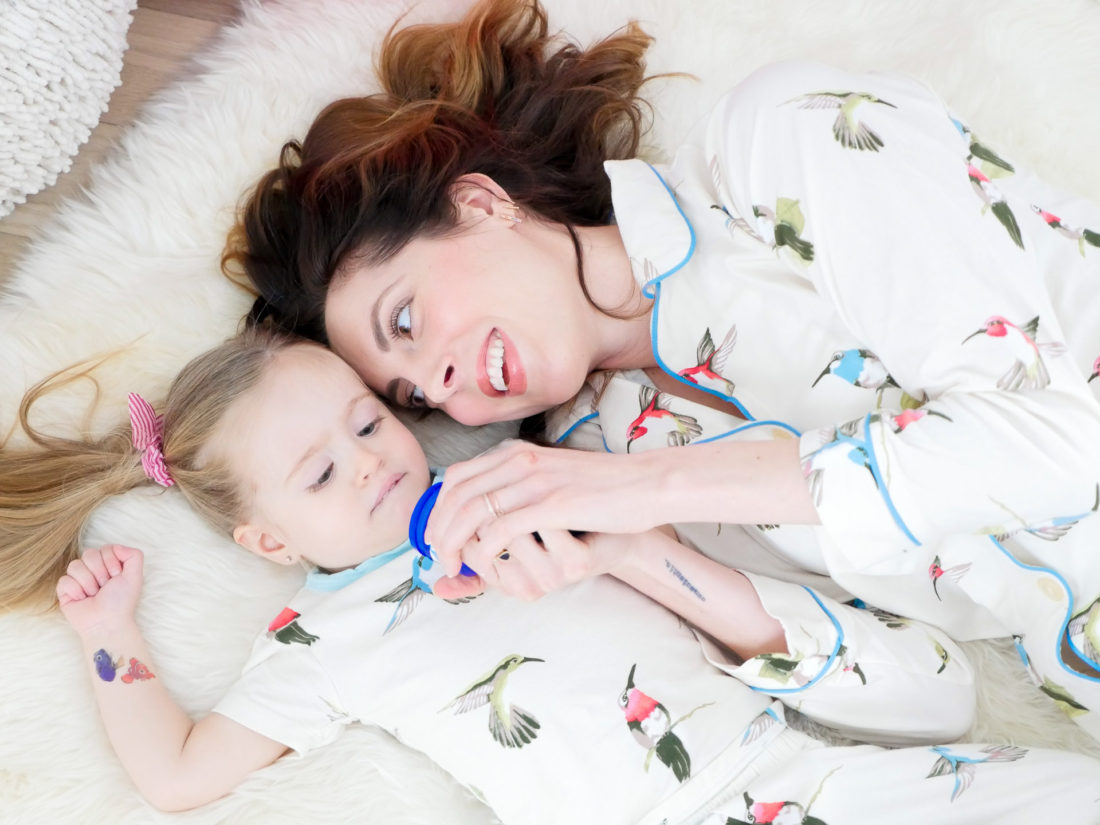 Eva Amurri Martino applies Vicks Vaporub to two year old daughter Marlowe