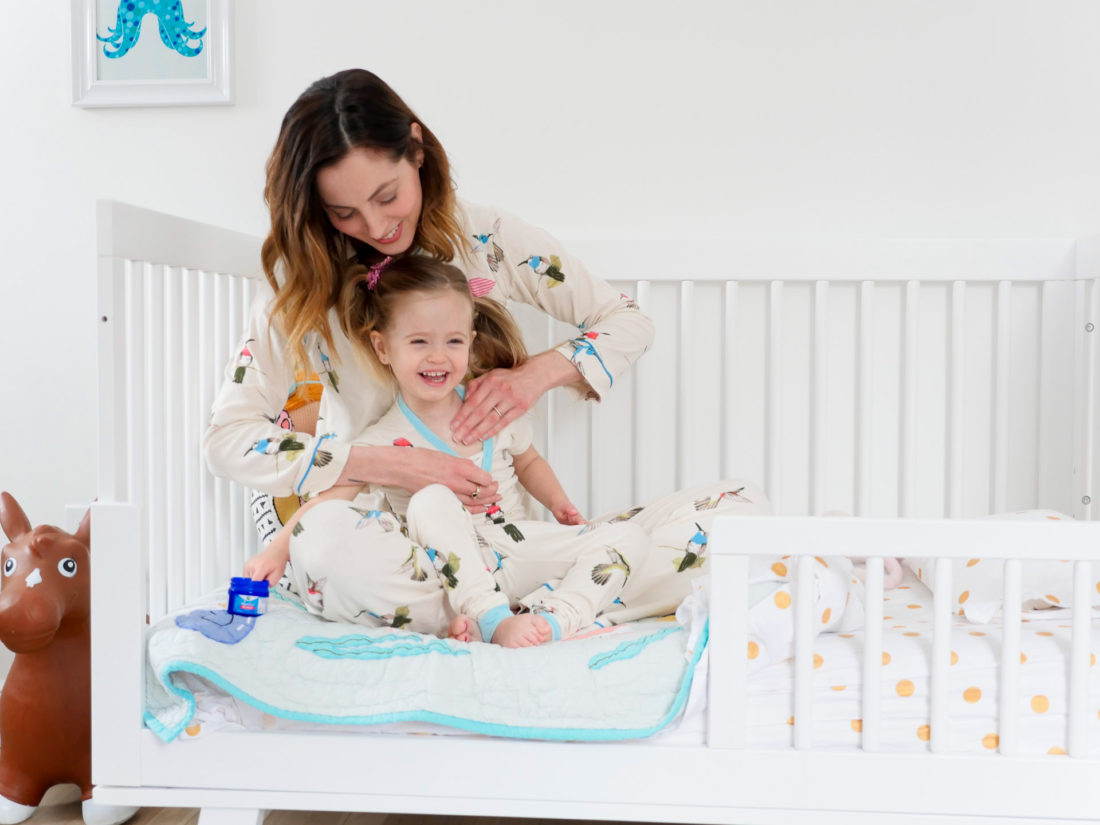 Eva Amurri Martino applies Vicks Vaporub to her daughter Marlowe's chest