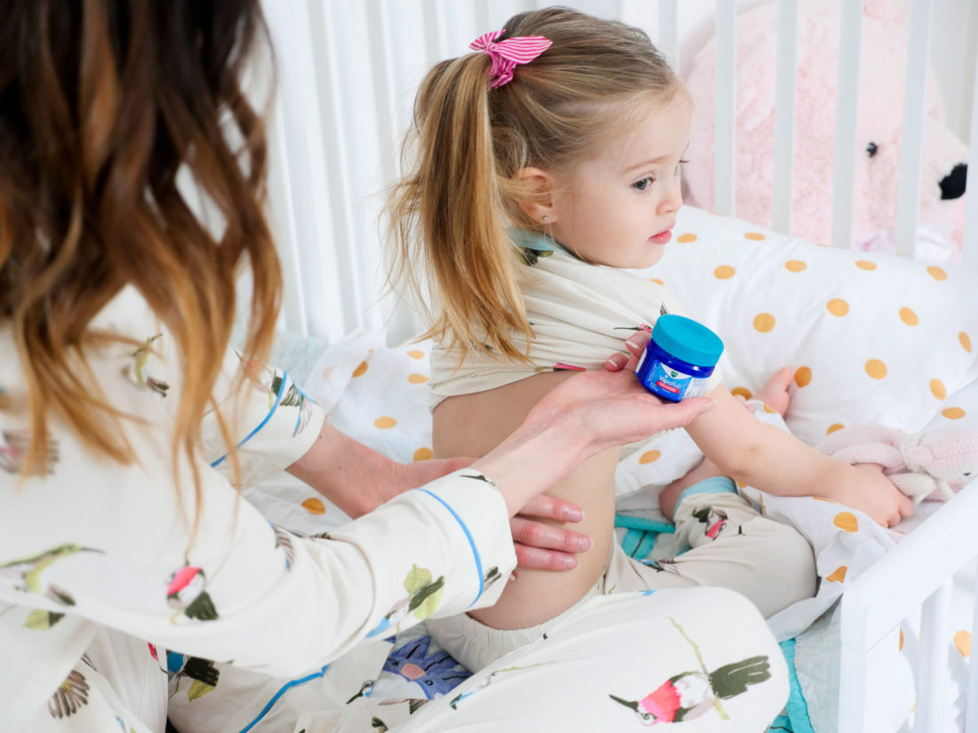 Eva Amurri Martino applies Vicks VapoRub to dauhter Marlowe's back