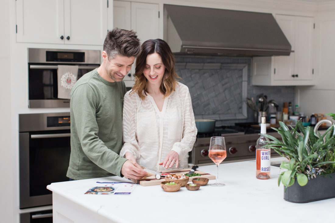 Eva Amurri Martino and Kyle Martino cook together in their kitchen in Connecticut for a Romantic Date Night In