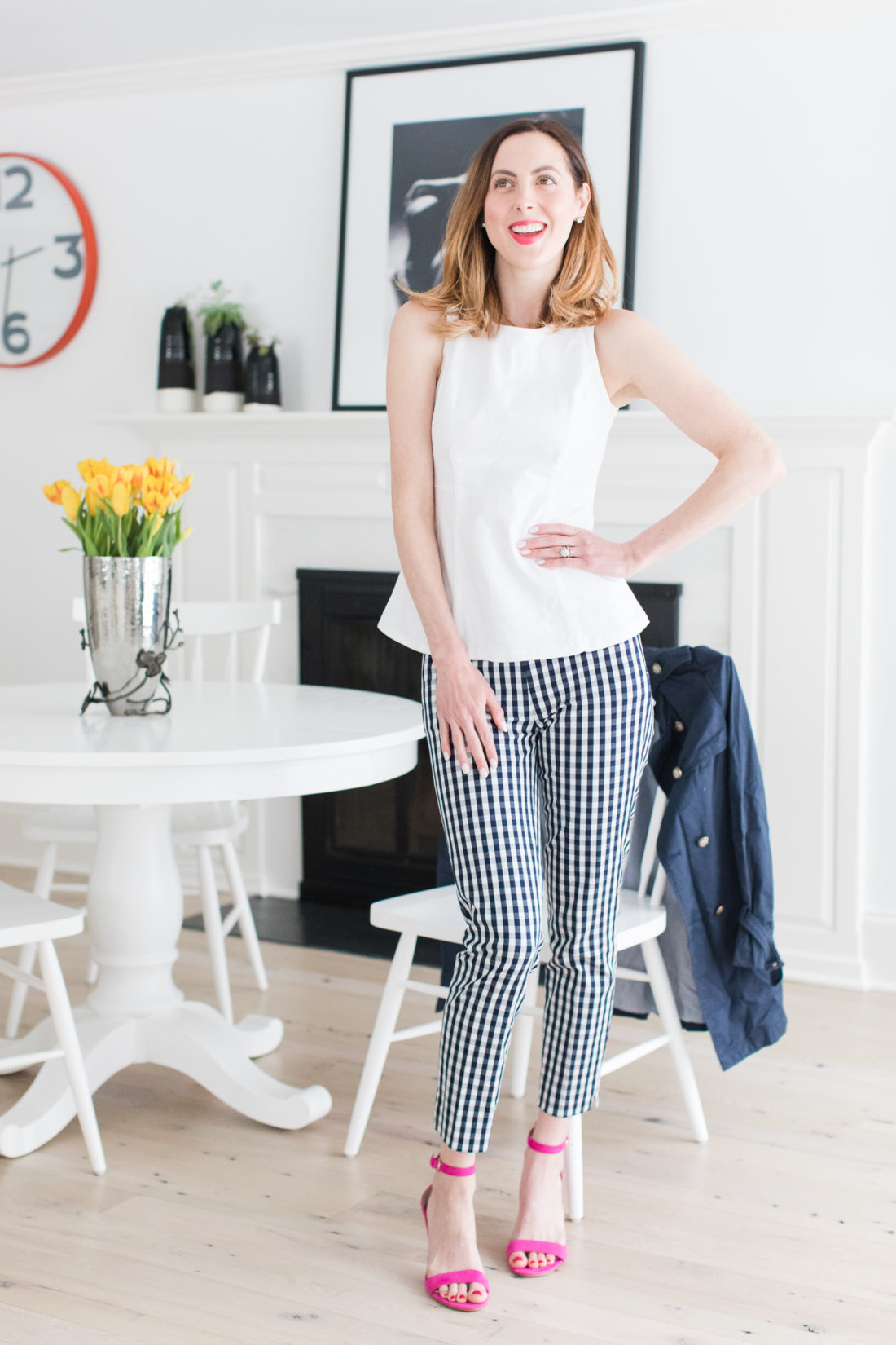 Eva Amurri Martino wears her outfit of secondhand clothes from thredUP