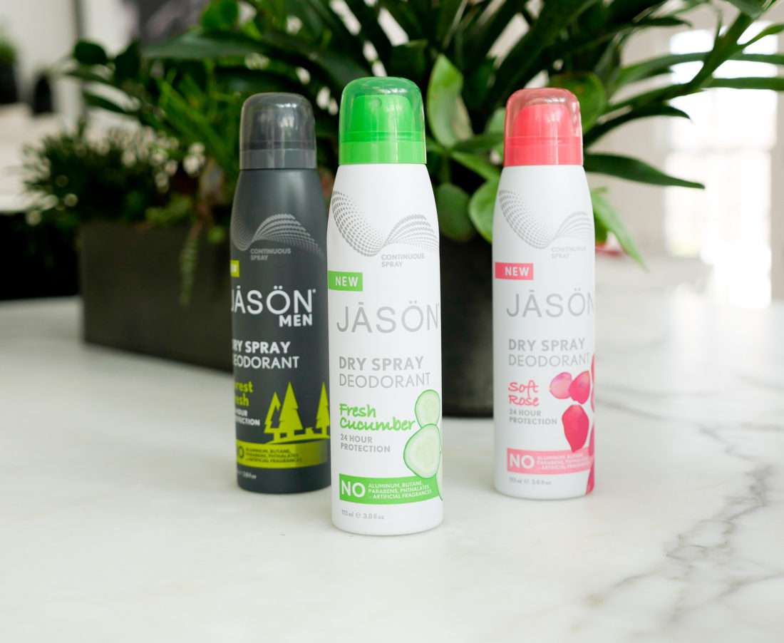 A Trio of JASON dry spray deodorants 