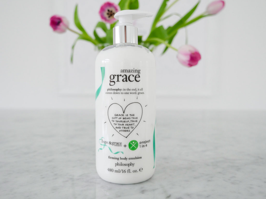 Eva Amurri Martino features Philosophy's Amazing Grace body cream in honor of Mental Health Month