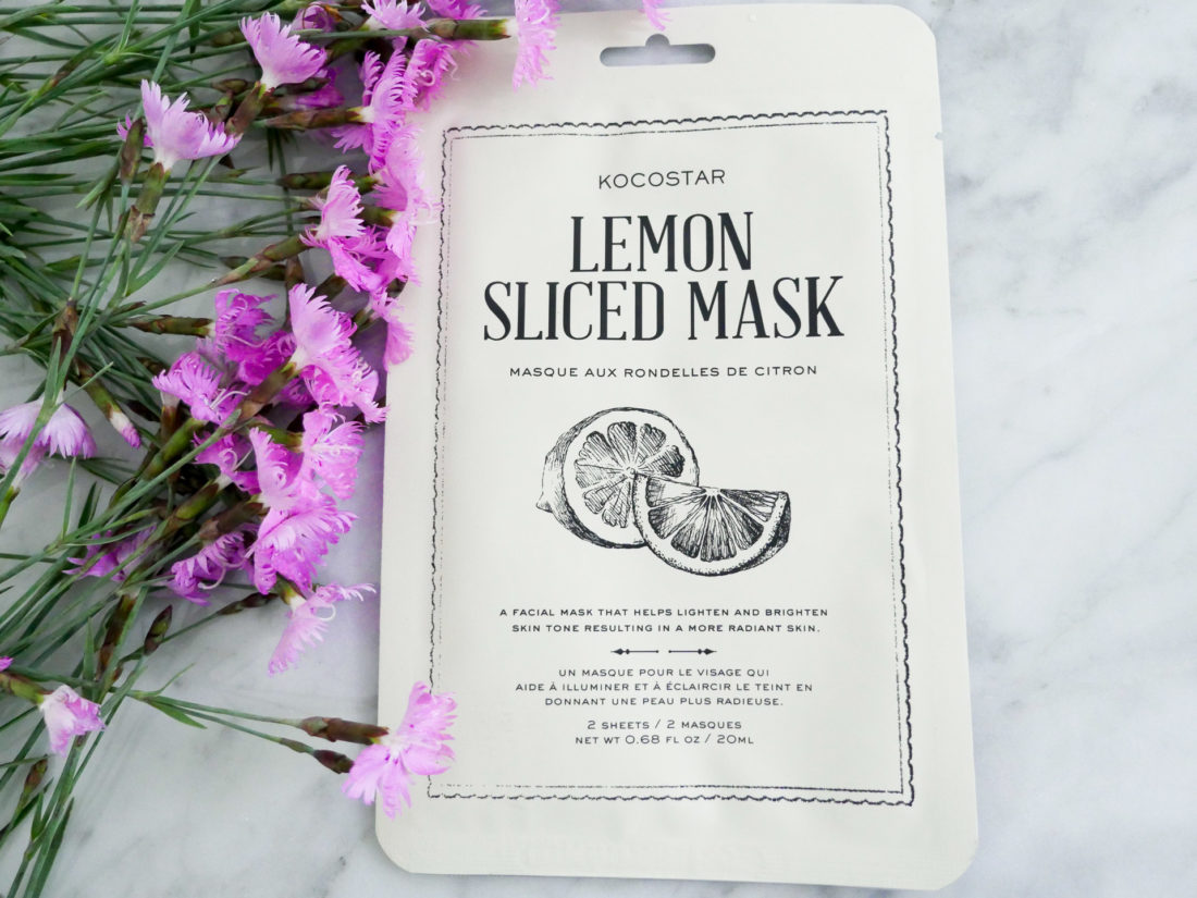 Eva Amurri Martino displays a lemon sliced sheet mask