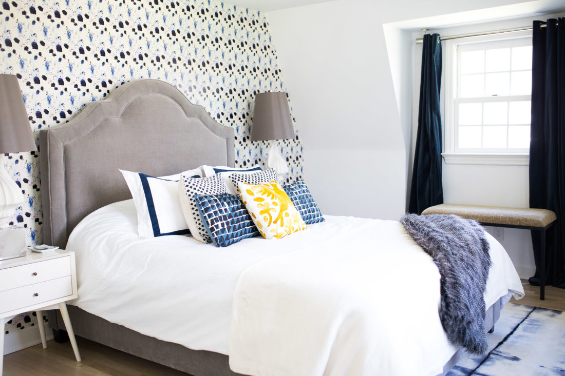 Eva Amurri Martino's fun and chic guest room in connecticut after a fresh revamp