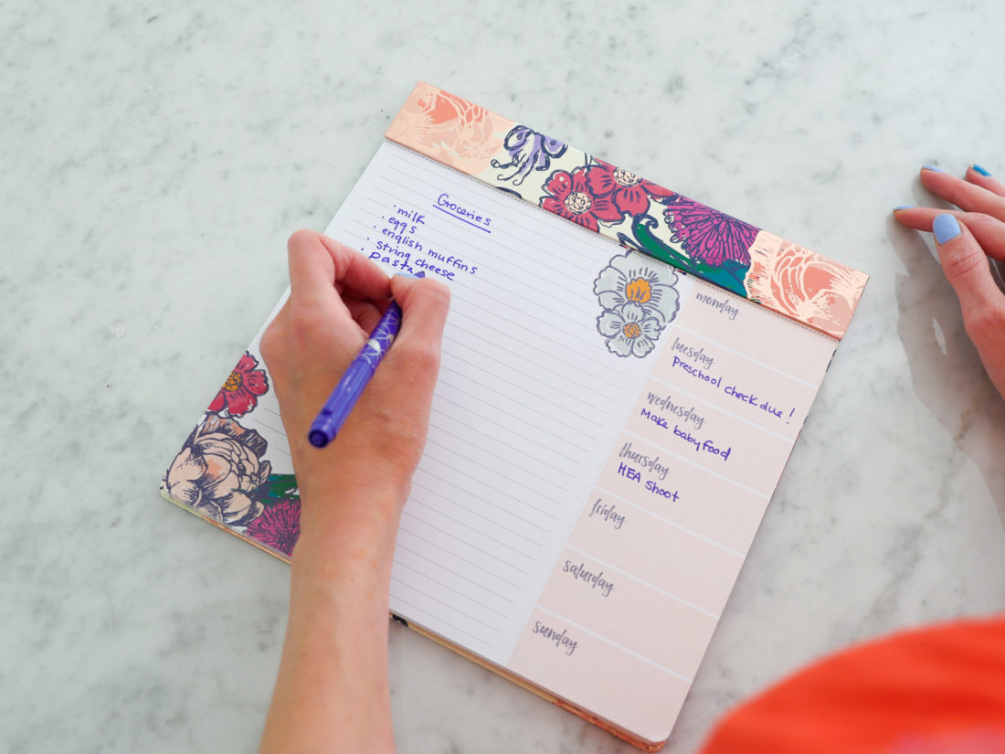 Eva Amurri Martino showcases an Erin Condren schedule pad as part of her monthly obessions roundup
