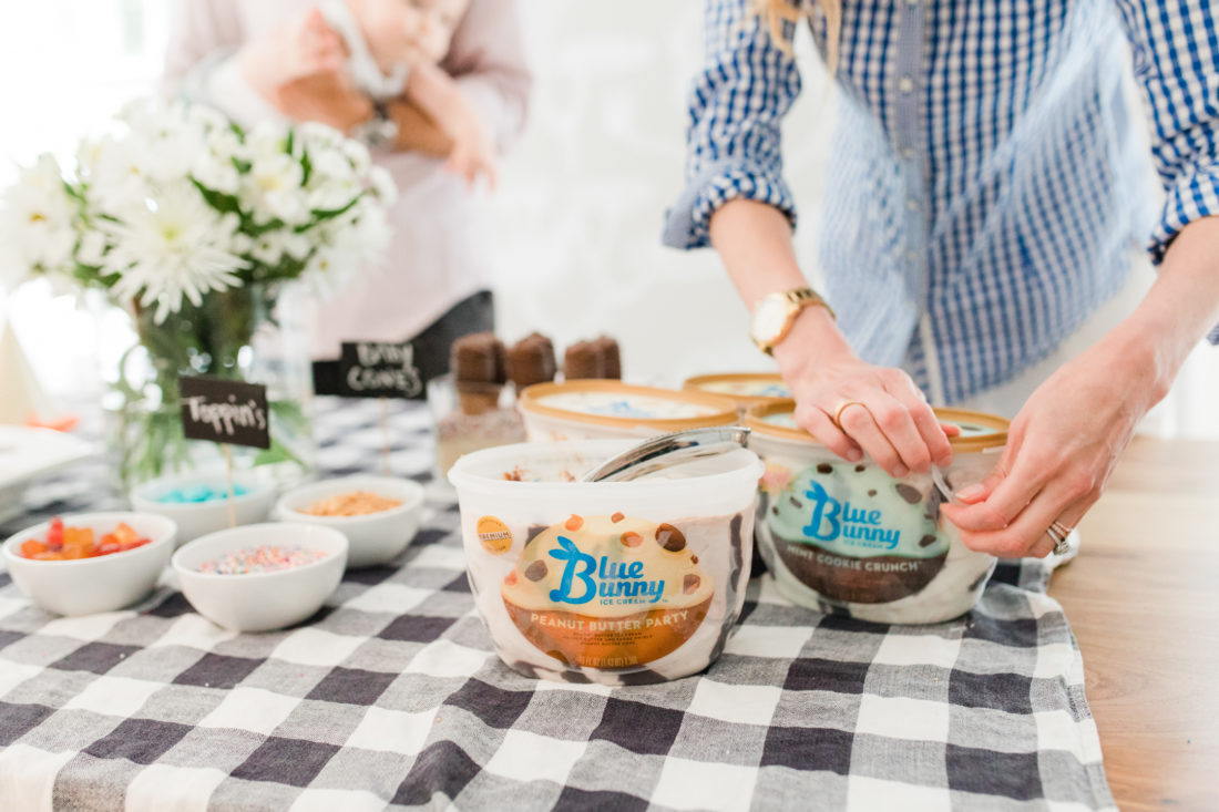 Eva Amurri Martino throws a family friendly ice cream social at her Connecticut home with Blue Bunny ice cream