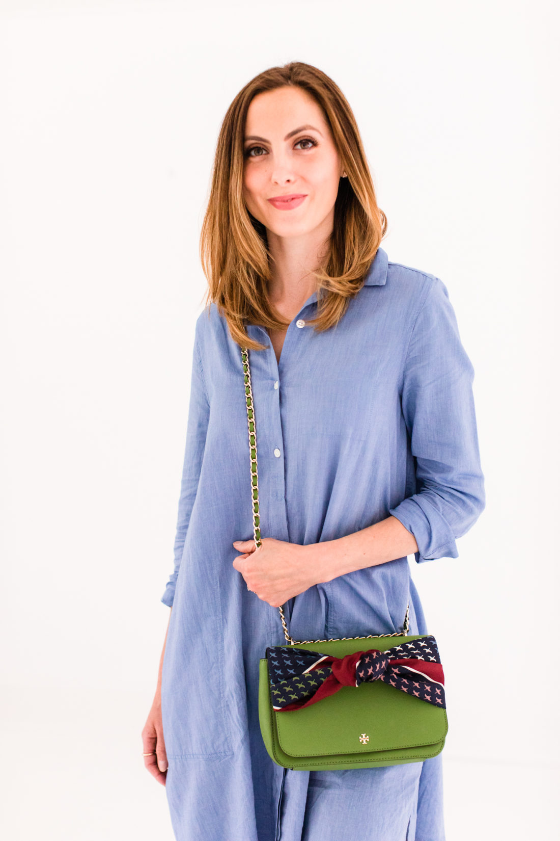 Timeless Accessories: Crossbody Bag & Silk Scarf