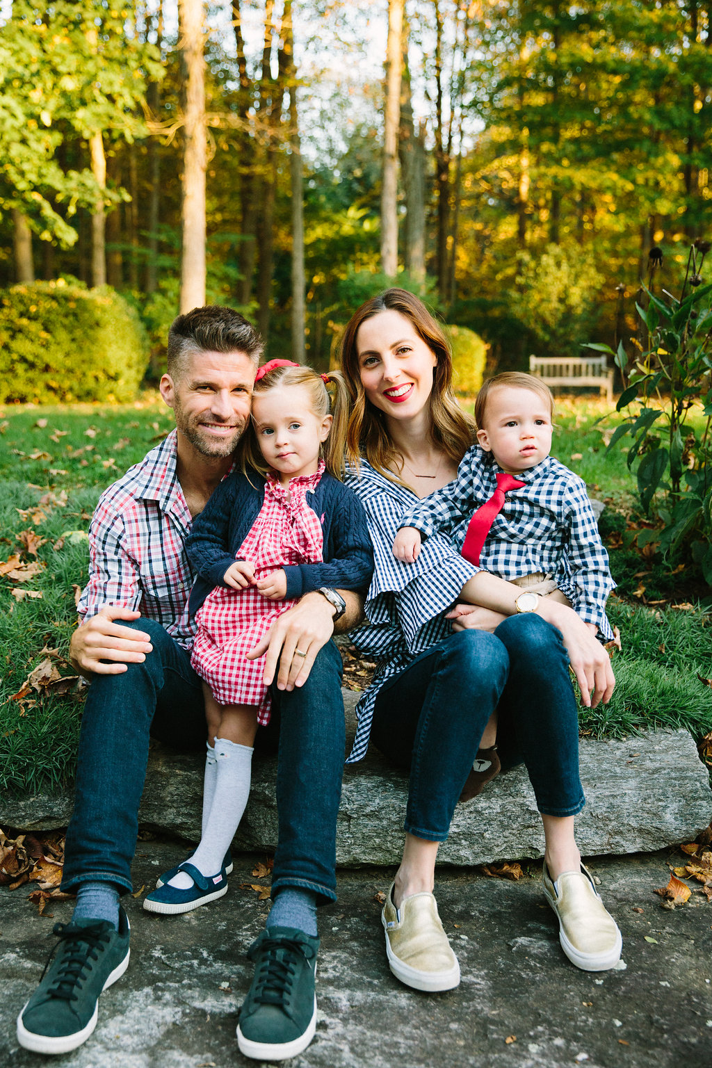 Eva, Kyle, Marlowe, and Major Martino celebrate Major's first birthday at their home in Connecticut