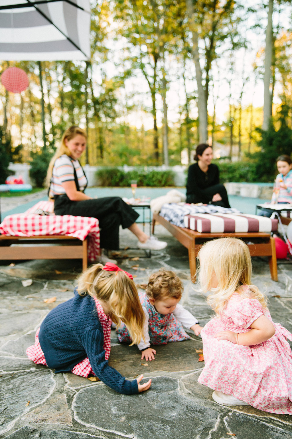 Children play together at Major Martino's first birthday party