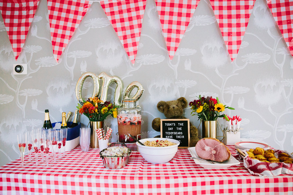 Eva Amurri Martino gives a peek in to the decor for her son Major's first birthday party with a Teddy Bear picnic theme