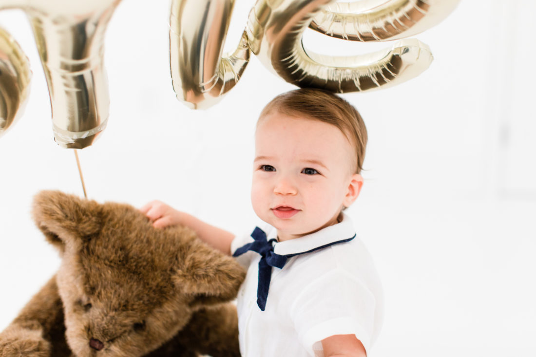 Major Martino wears a vintage suit to celebrate his first birthday