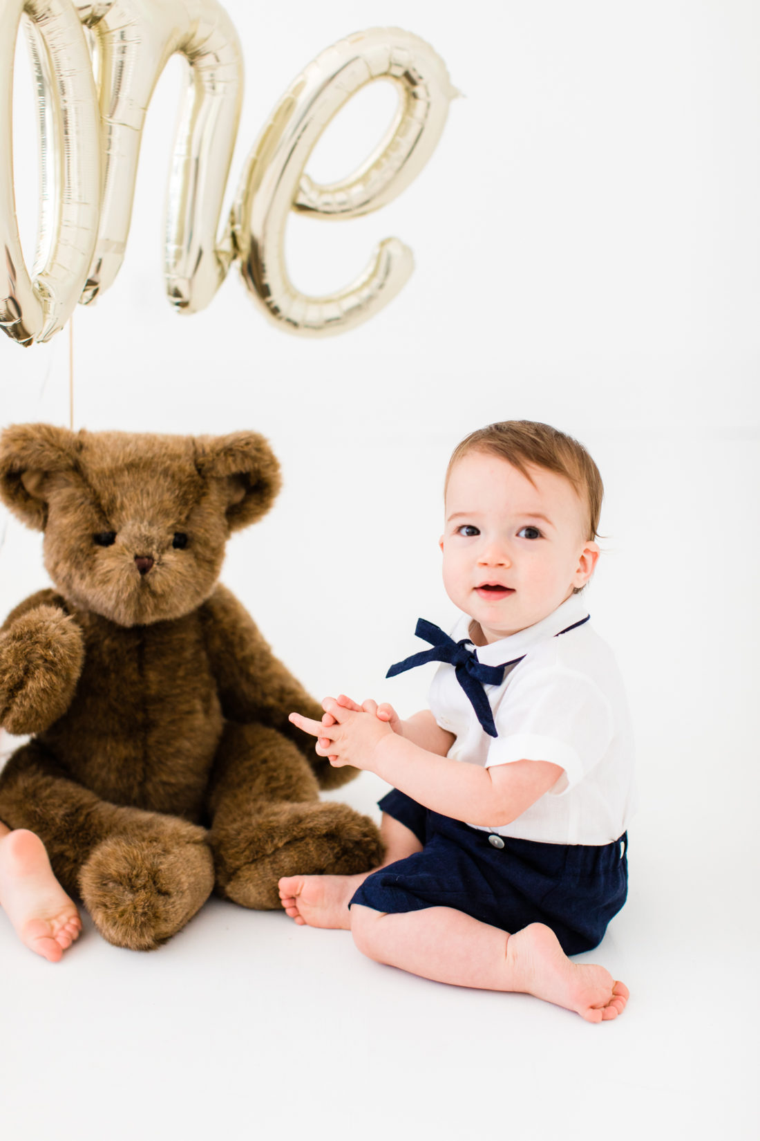 Major Martino is dressed up in an old fashioned suit to celebrate his first birthday