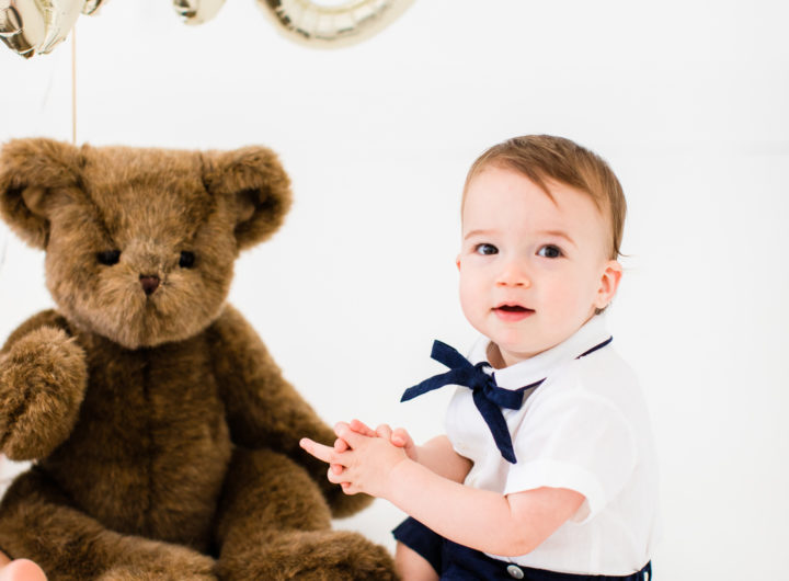 Major Martino is dressed up in an old fashioned suit to celebrate his first birthday