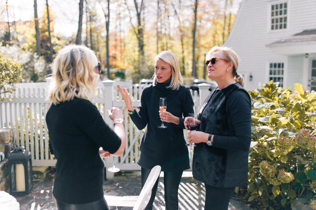 Ladies chat at the Friendsgiving for No Kid Hungry hosted by Eva Amurri Martino