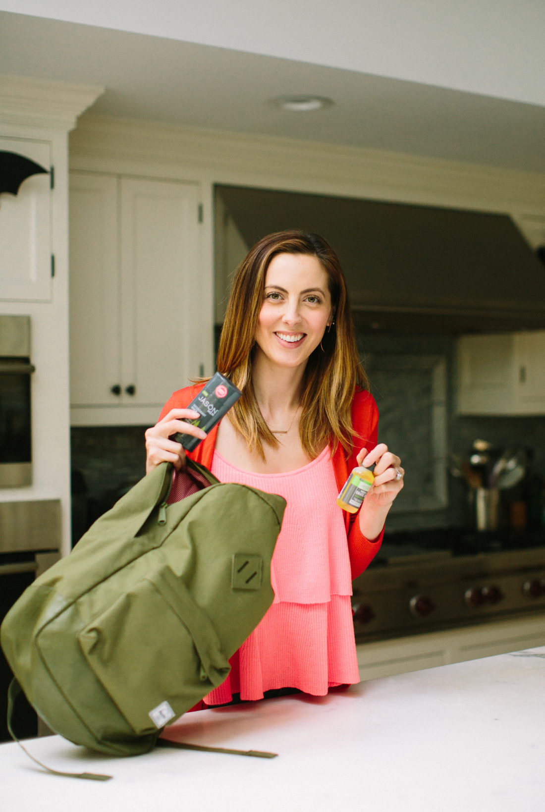 Eva Amurri Martino puts together a fully loaded gym bag for her husband as a gift