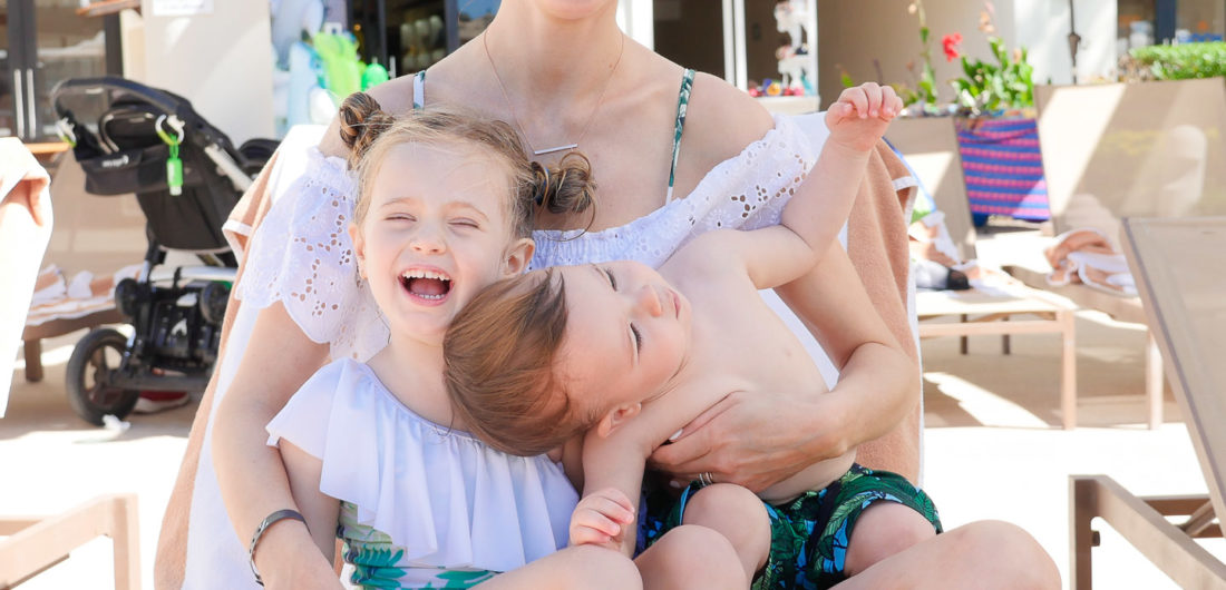 Eva Amurri Martino laughs with her son and daughter on vacation in Mexico