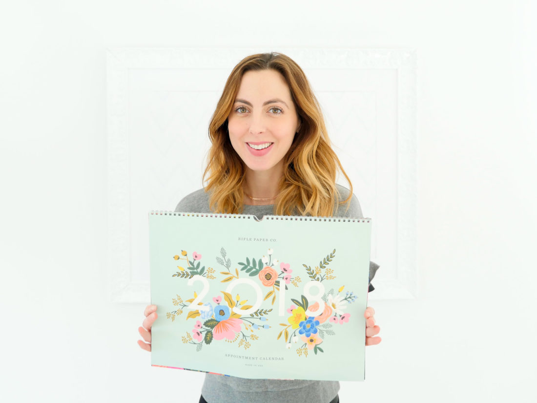 Eva Amurri shares a pretty floral wall calendar as part of her monthly obsessions post