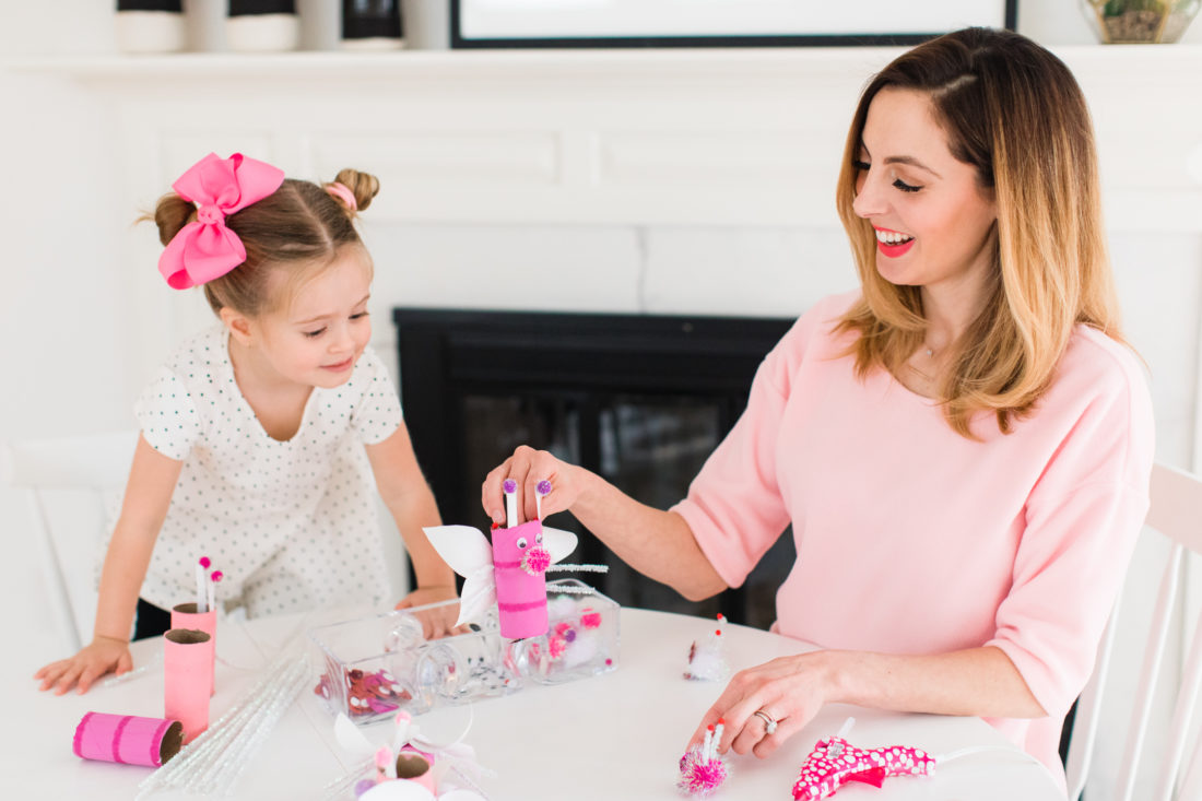 Eva Amurri Martino and Marlowe Martino play with their DIY Lovebugs