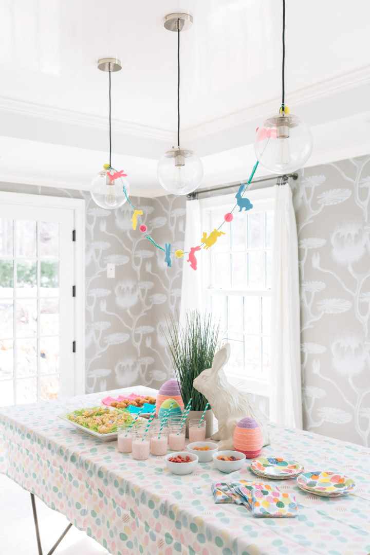 The Easter decorations at Eva Amurri Martino's annual Easter Egg Hunt at her home in Connecticut.