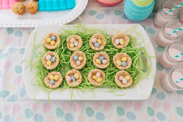 Eva Amurri Martino's Sweet Easter Nests, featuring rice krispie treats and cadbury mini eggs 