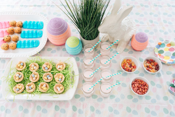 Colorful easter treats on the table at Eva Amurri Martino's annual Easter Egg Hunt at her Connecticut home