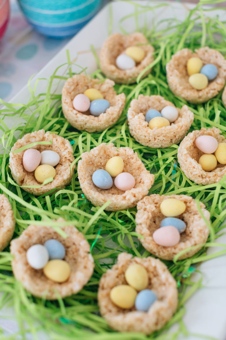 Eva Amurri Martino's Sweet Easter Nests, featuring rice krispie treats and cadbury mini eggs 