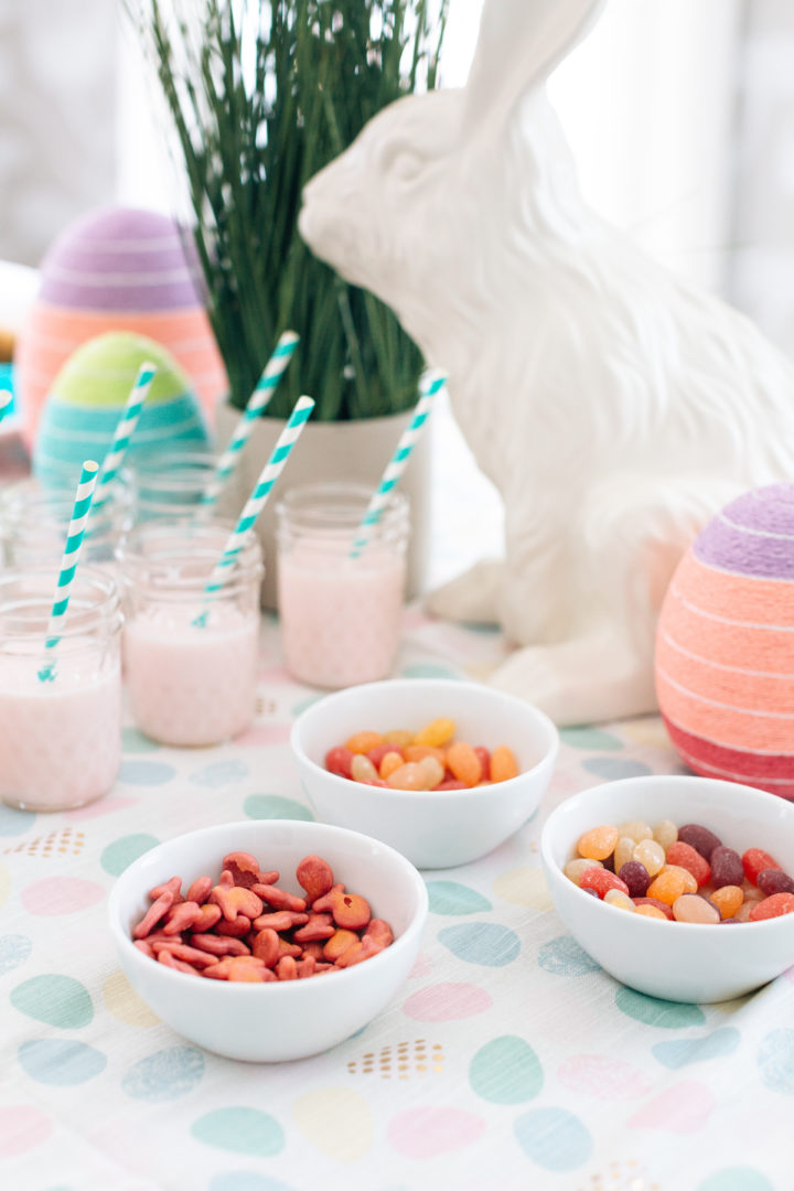 Colorful easter treats on the table at Eva Amurri Martino's Connecticut home