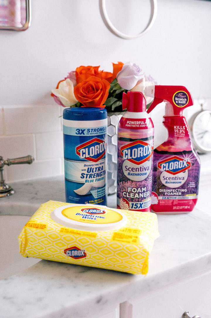 Eva Amurri Martino's favorite Clorox bathroom cleaning products.