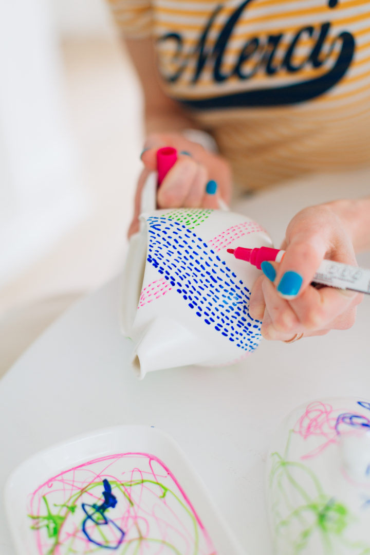 Eva Amurri Martino shows how to decorate a custom tea set for Mother's Day