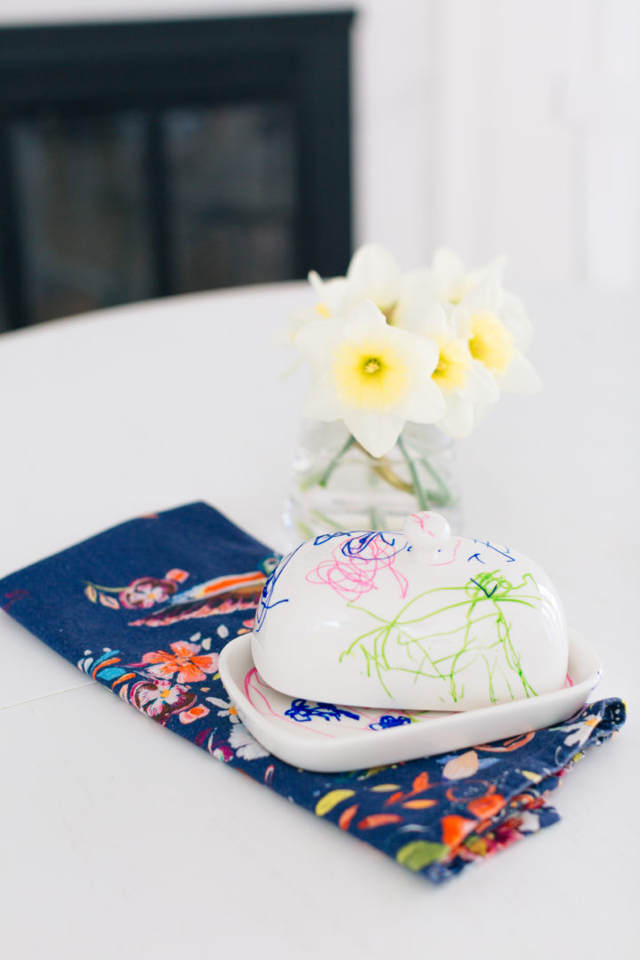 Eva Amurri Martino shows how to decorate a custom butter dish for Mother's Day